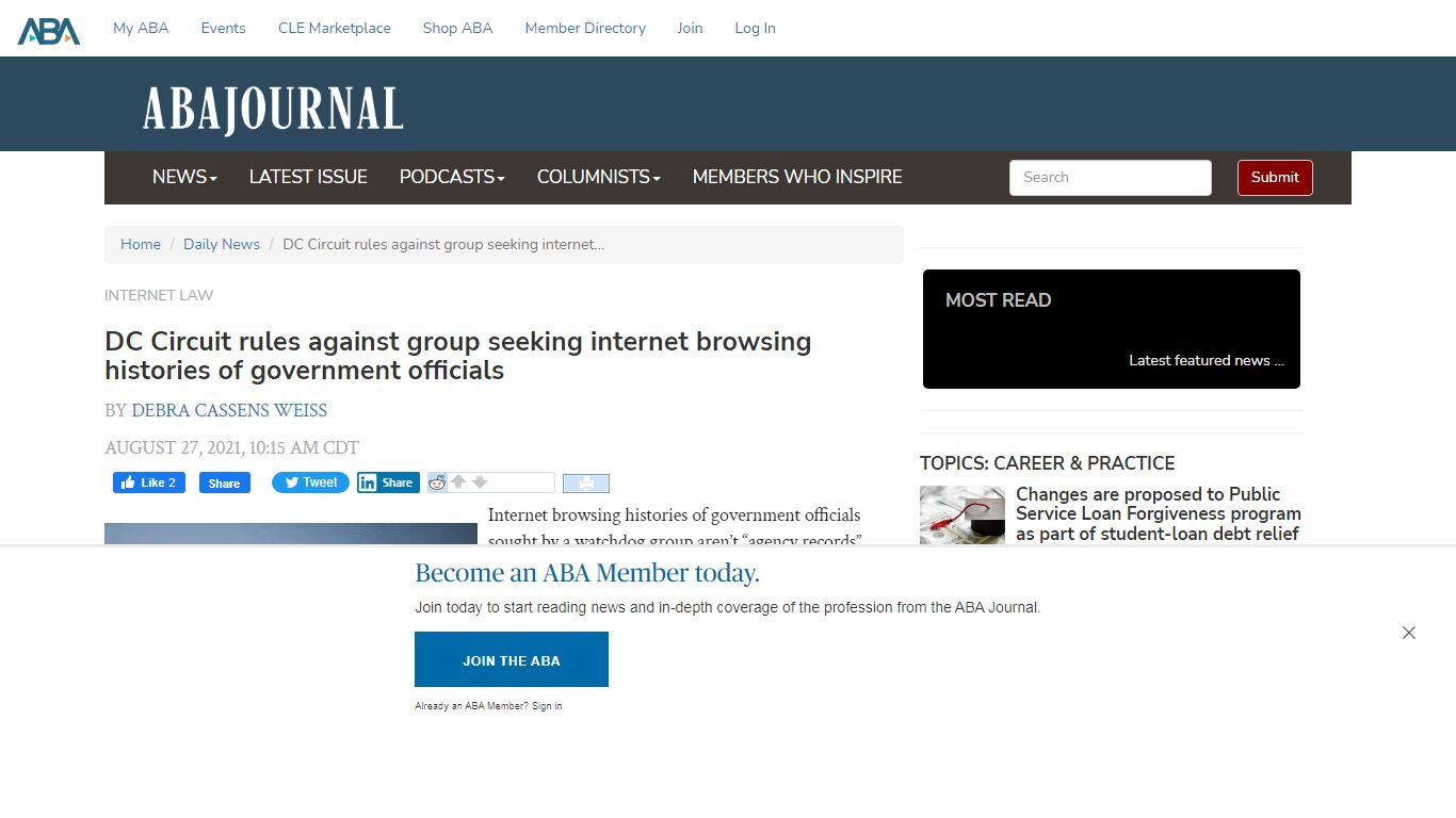 DC Circuit rules against group seeking internet browsing histories of ...
